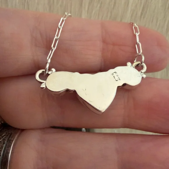 ❤️Kingman Heart Turquoise & Wild Horse Jasper 16+2” Adjustable Sterling Necklace - Picture 6 of 16